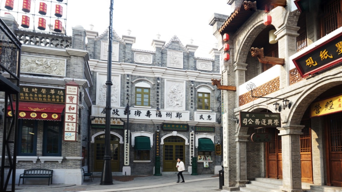 中原穿越时空夜游建业电影小镇,郑州建业电影小镇下午去游玩