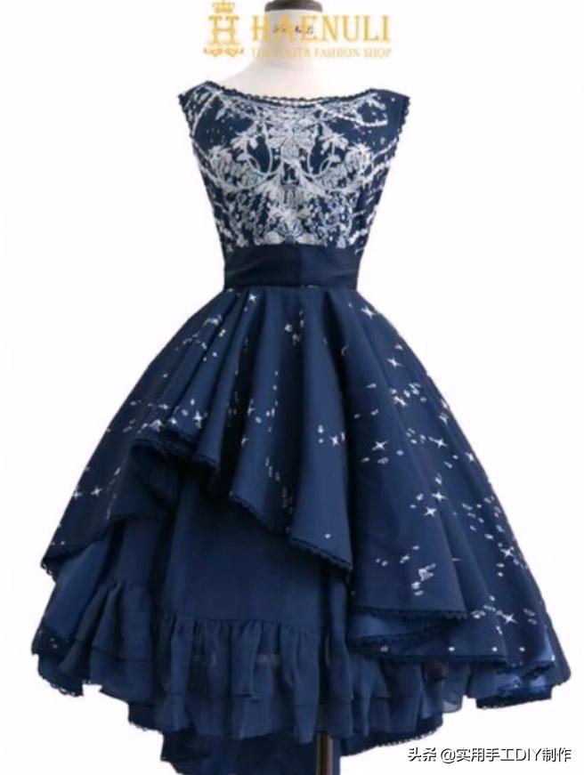 布艺拼接格子裙子,蕾丝拼贴连衣裙