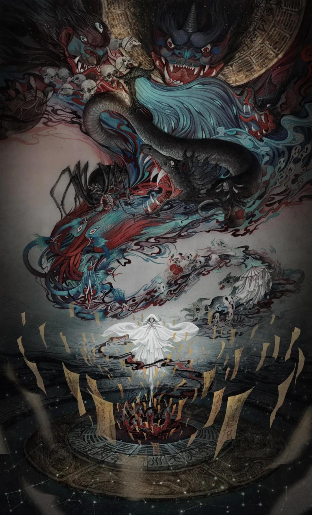 精美又诡奇，创作你的古风精怪课！付璐神话手绘课开启预约