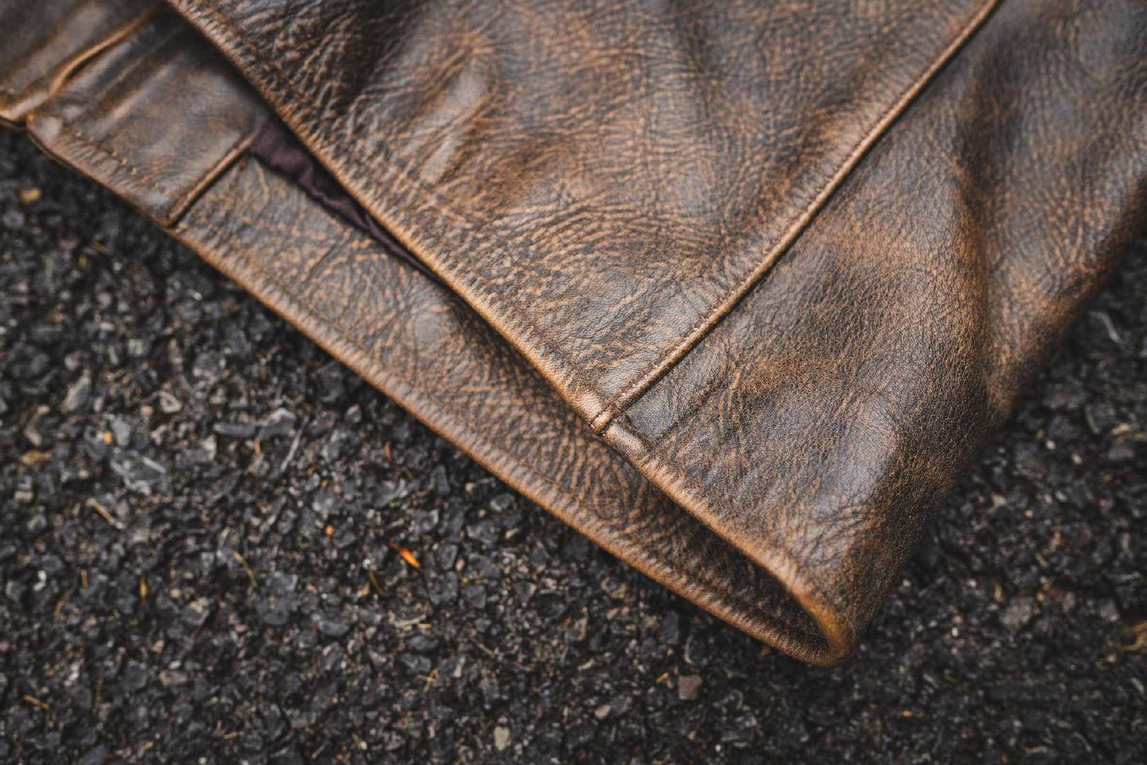 男小牛皮翻毛皮复古做旧皮衣,牛皮复古做旧皮衣男中长款