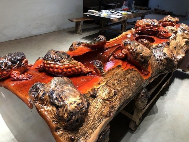 卓豪根雕茶桌价格,根雕茶桌100例