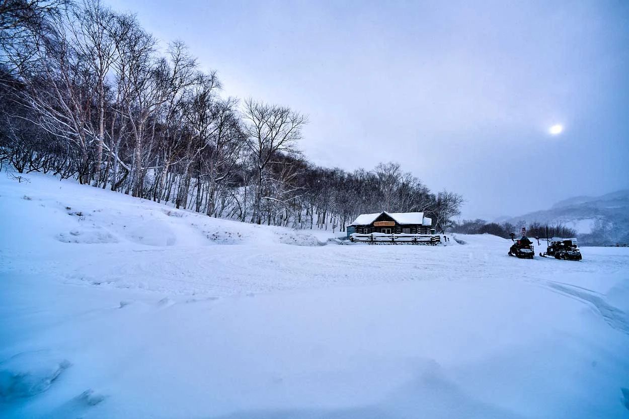 冬季的庭院景观,美丽如画的自然景观让人心旷神怡