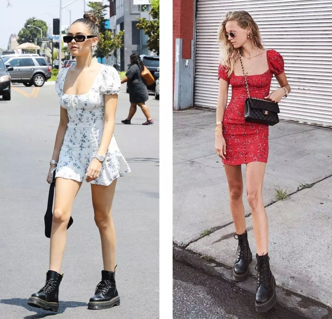 一点也不热,酷妹的马丁靴里都有空调