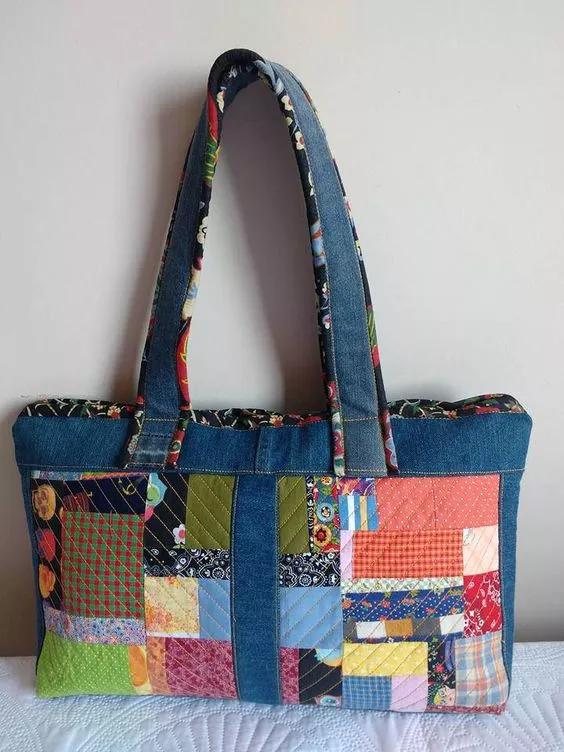 旧的牛仔裤能做什么收纳,旧牛仔裤不要扔改一个包包