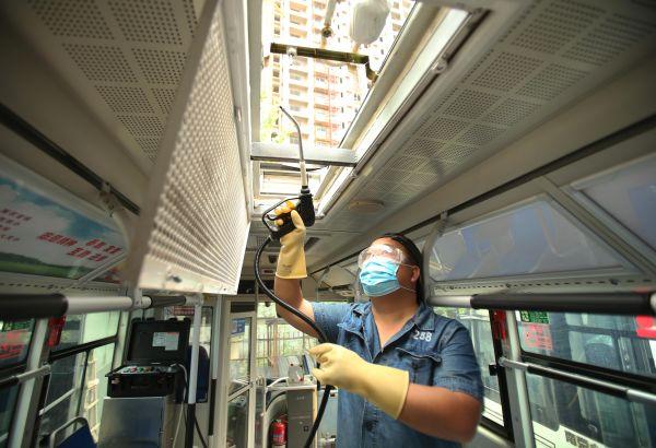 公交车空调消毒,湖北公交车消毒