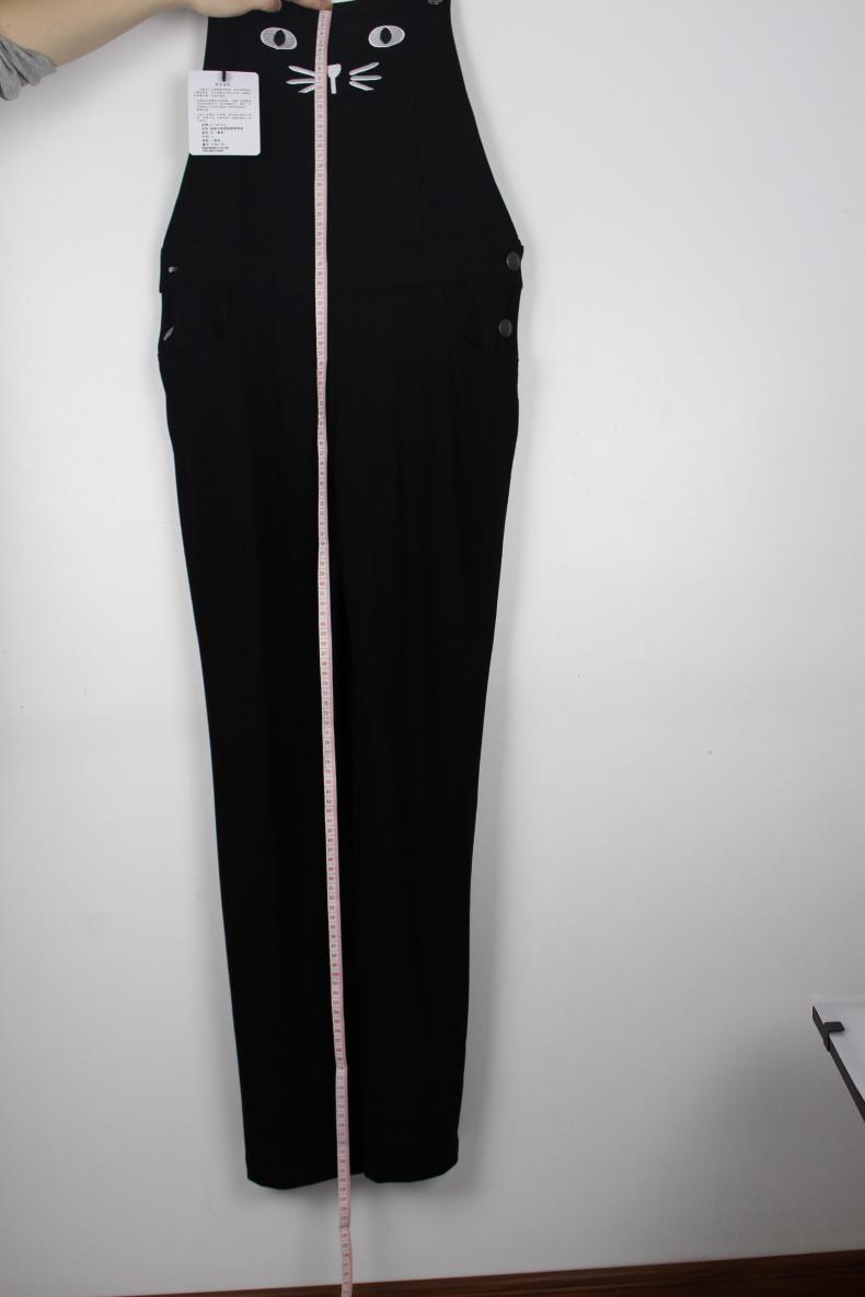 「验货实拍」猫头刺绣背带裤