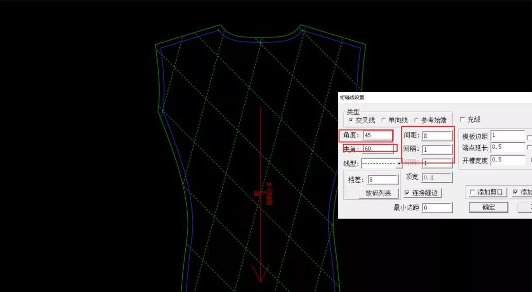 博克cad怎么画绗缝线,博克羽绒服绗线技巧