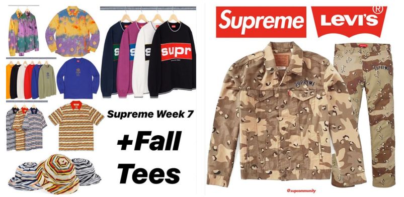 supremeweek19发售单品详情,supremefw18week7发售清单