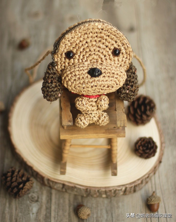 钩小黄狗挂件教程,怎样自制狗狗四只脚专用背包