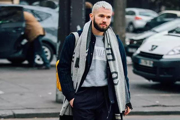 男生围巾系法超简单超实用,男士围巾羊绒围巾编织花样