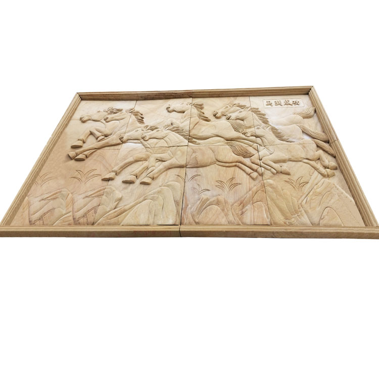 砂岩浮雕和黄锈石浮雕,砂岩浮雕背图