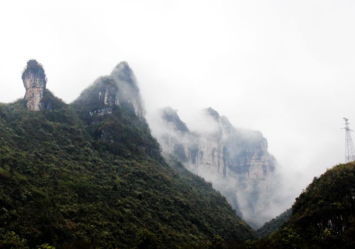 雨中的梵净山景色,烟雨梵净山