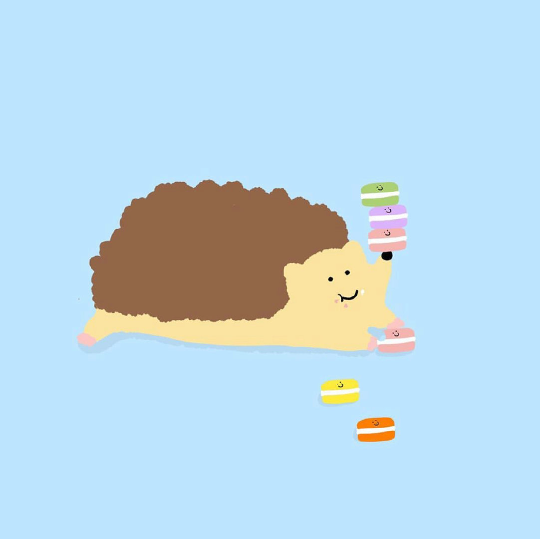 刺猬头卡通图片,小刺猬头像可爱卡通动漫