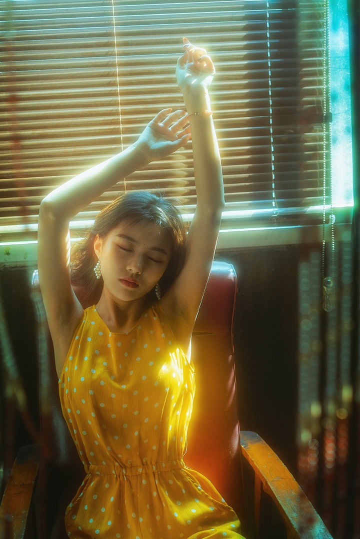 小清新美少女写真集,轻复古慵懒风甜酷少女写真