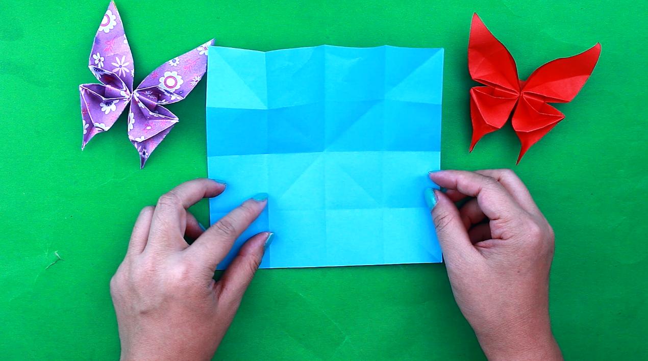 一张纸折蝴蝶花,蝴蝶折纸超高难度凤尾蝶