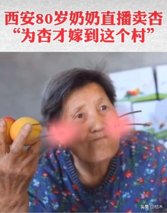 “heng”奶奶直播卖杏,一周卖出40箱,没牙也要给粉丝试吃