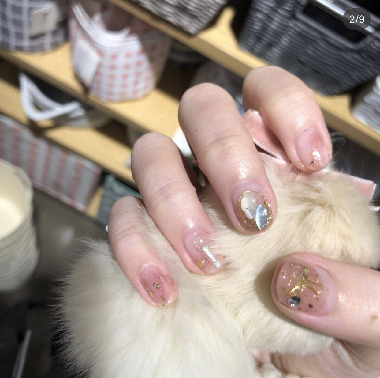 简单晕染美甲教程腮红黄皮,美甲网红款红色日系晕染