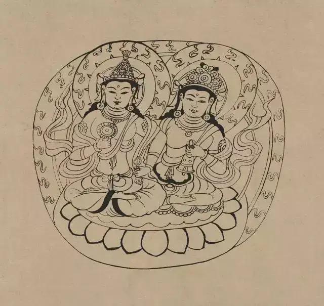 敦煌画线稿描摹,敦煌壁画白描勾线教程