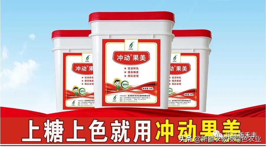 冲动®果美，具有免疫功能的增糖上色肥，专为果实着色而来！