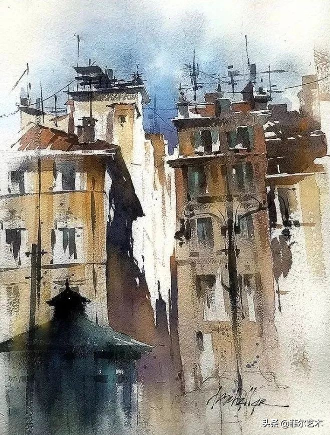 水彩意境图片欣赏,水彩颜色丰富