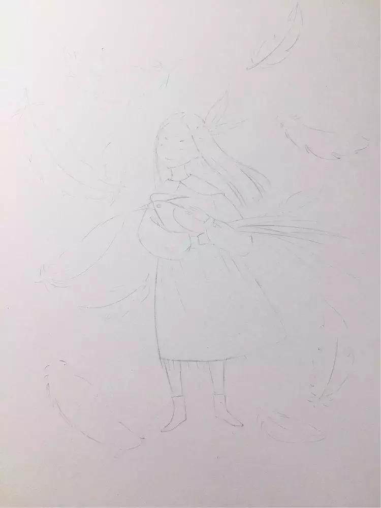 初学彩铅如何练习叠色,初学者彩铅画教学风景