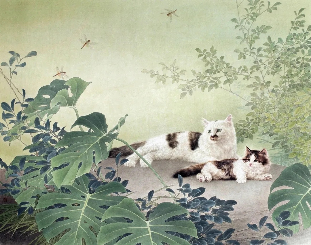邢诚爱工笔画猫的图片,邢诚爱工笔画猫兔子高清大图