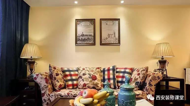 130平三室一厅美式衣帽间,美式带衣帽间的卧室套房