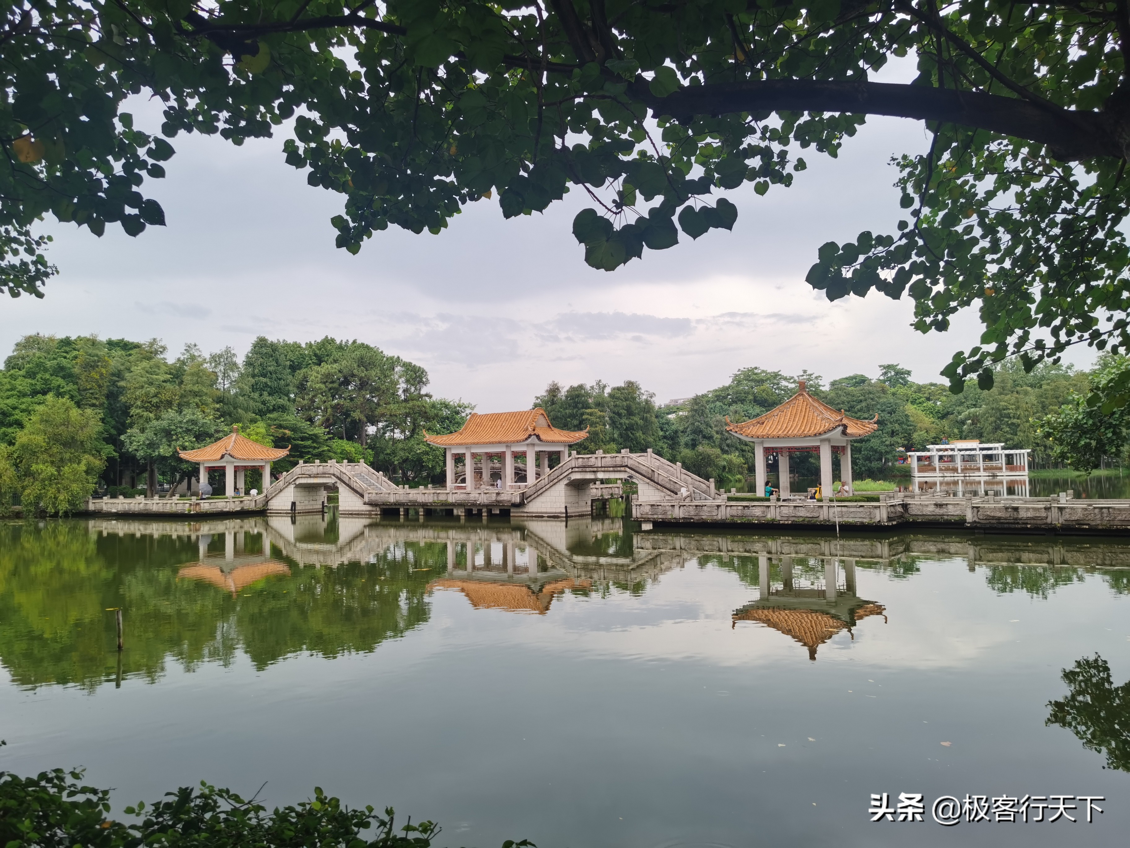 中山逸仙湖公园晚景,逸仙湖公园老照片