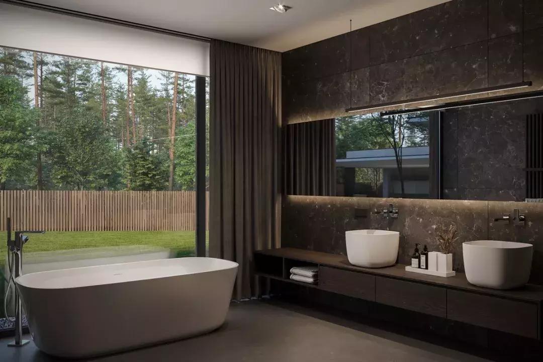 50个卫浴柜设计小而极致,豪华浴室设计