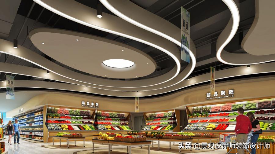 商场店铺设计案例图纸,超市设计图解大全