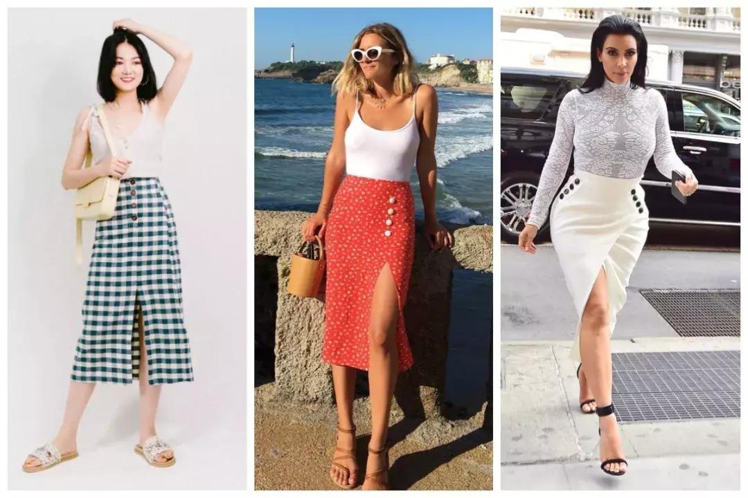 收腰显瘦纽扣,新款高腰多纽扣修身显瘦