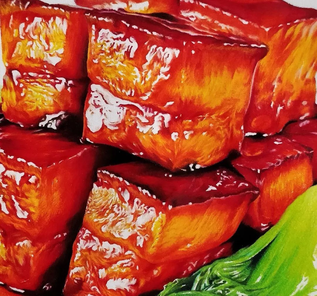 彩铅画美丽的山水画,彩铅画美人蝴蝶