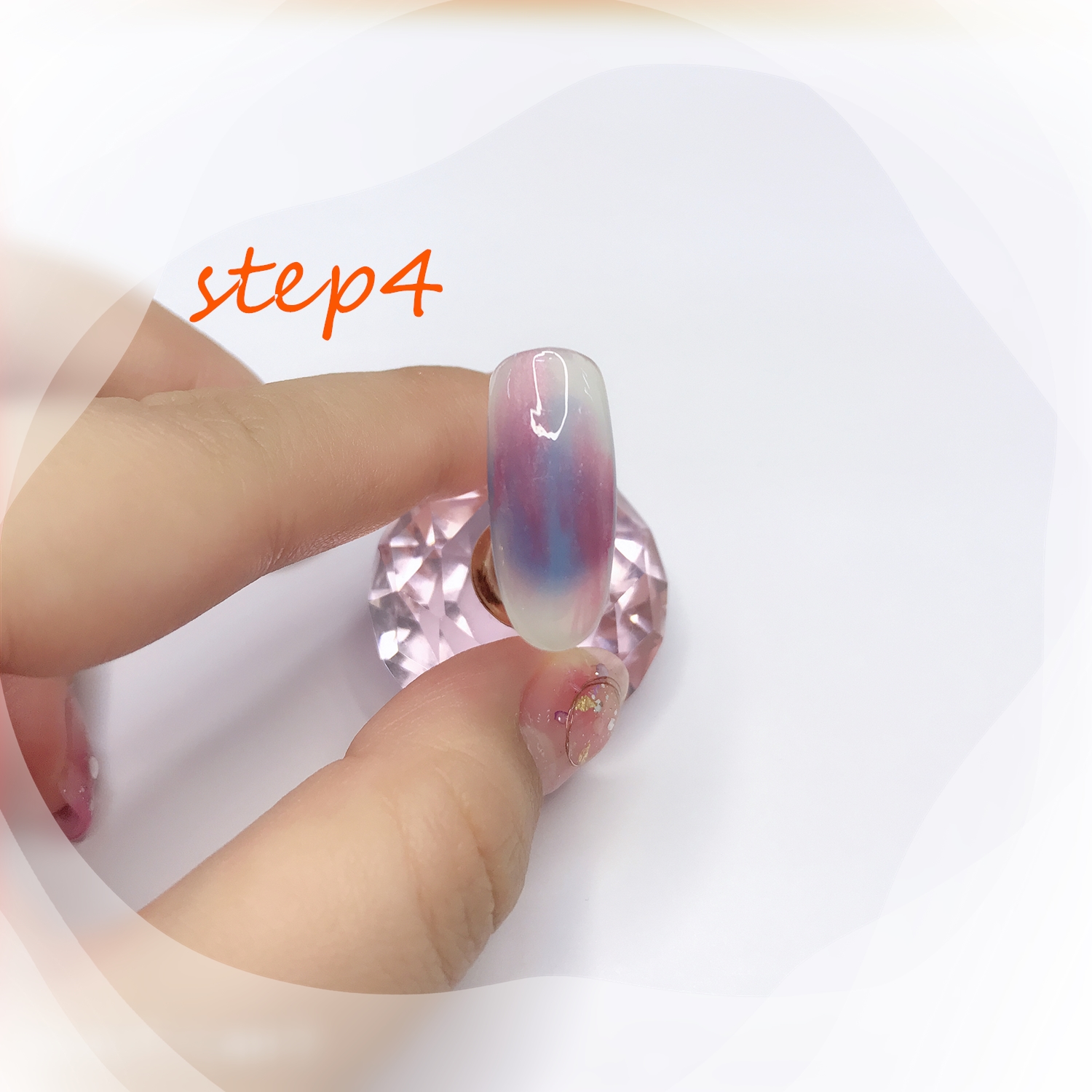 简单晕染美甲教程腮红黄皮,美甲网红款红色日系晕染