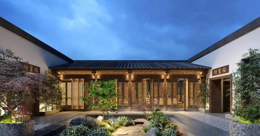 日式庭院景观设计3d图,日系庭院设计建模