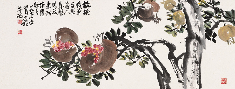 石榴寓意多子牡丹寓意富贵,石榴寓意诗词