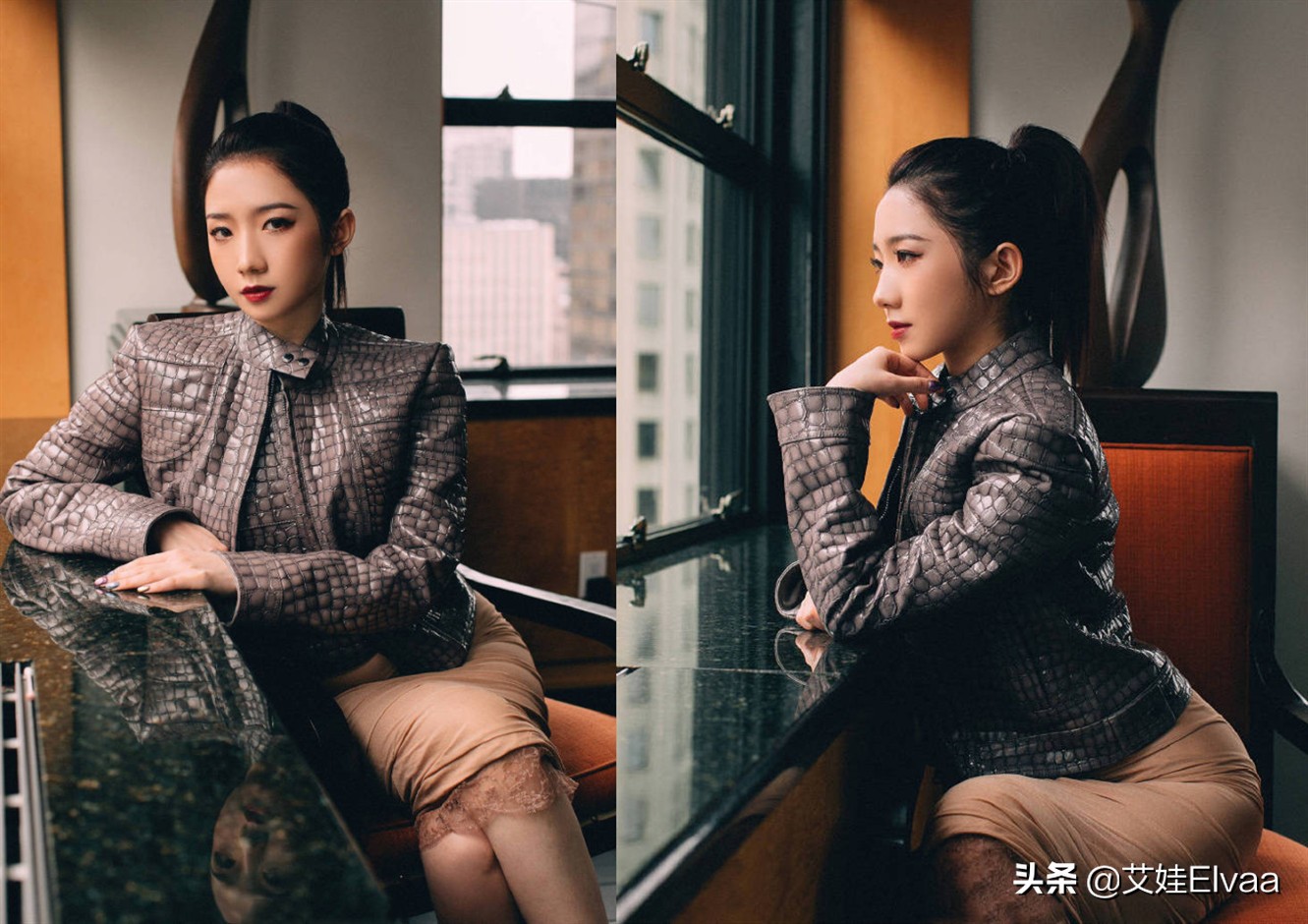 孟美岐身穿露脐装皮裤酷劲十足,孟美岐出席时装周