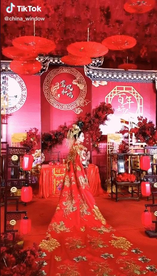 中式婚礼火了好多人观看,火遍全球的中式婚礼