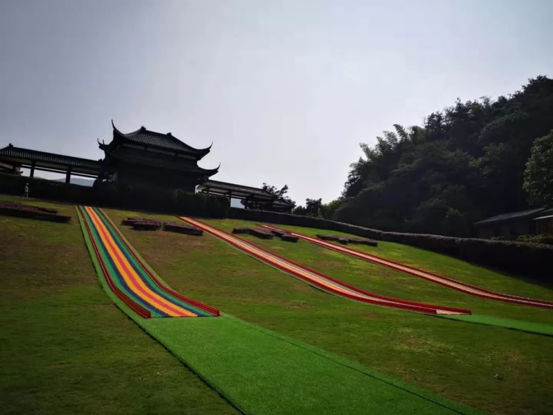 网红滑道来啦～竹海草坪架彩虹，清泉一道深氧醉