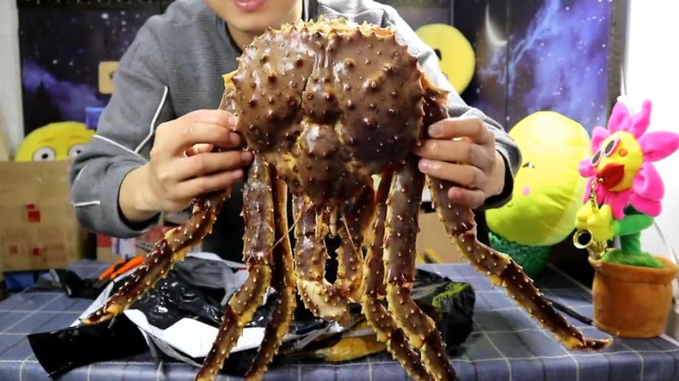 直播卖帝王蟹,山东直播买帝王蟹