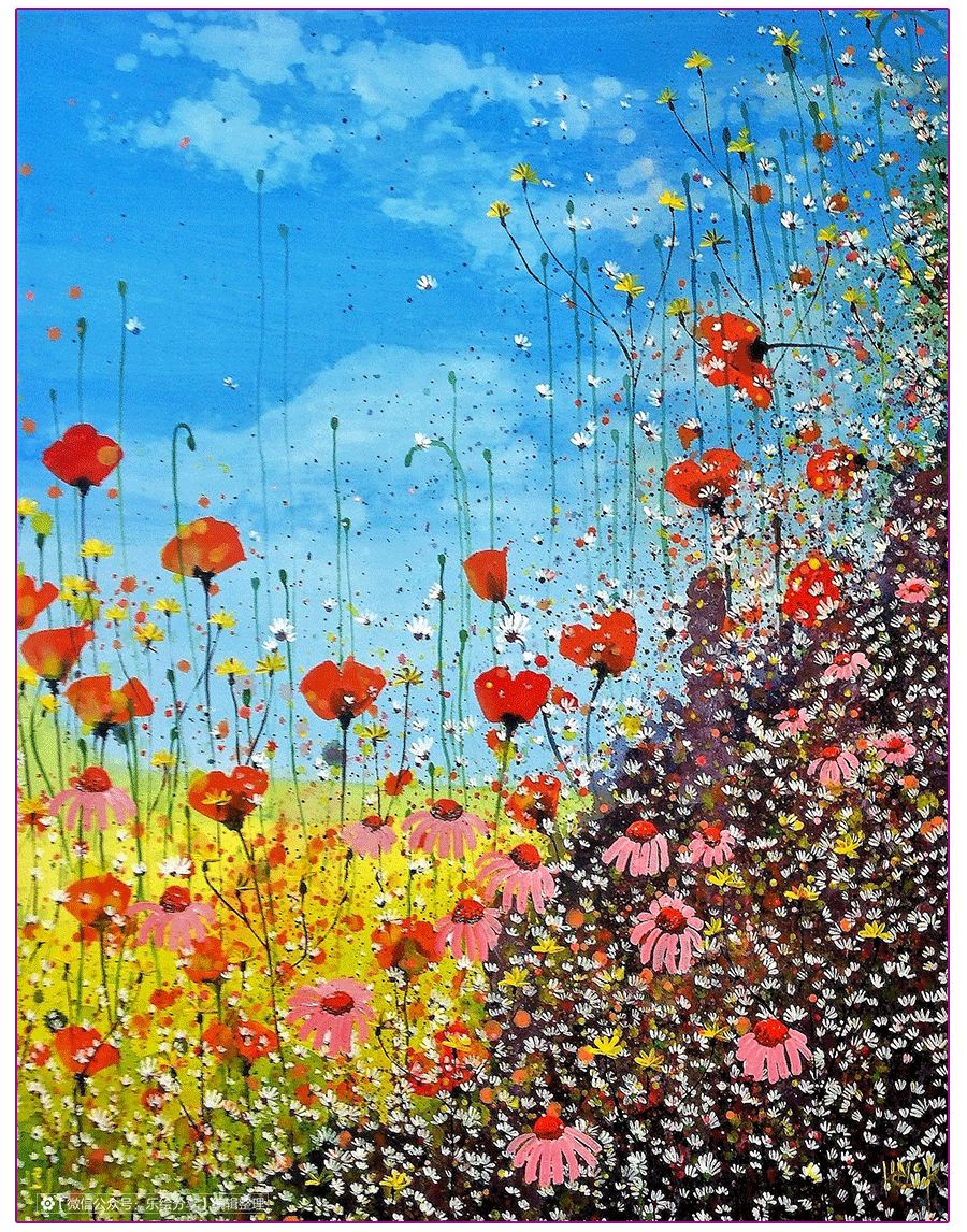 膏状水彩颜料绘画花草,藤蔓植物创意画颜料