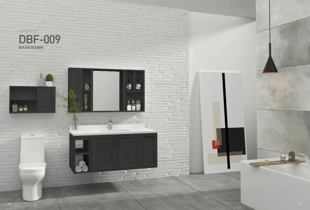 浪鲸卫浴岩板浴室柜,浪鲸意式轻奢浴室柜