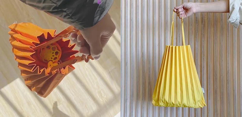 菱格褶皱链条包三宅一生,三宅小众菱格包