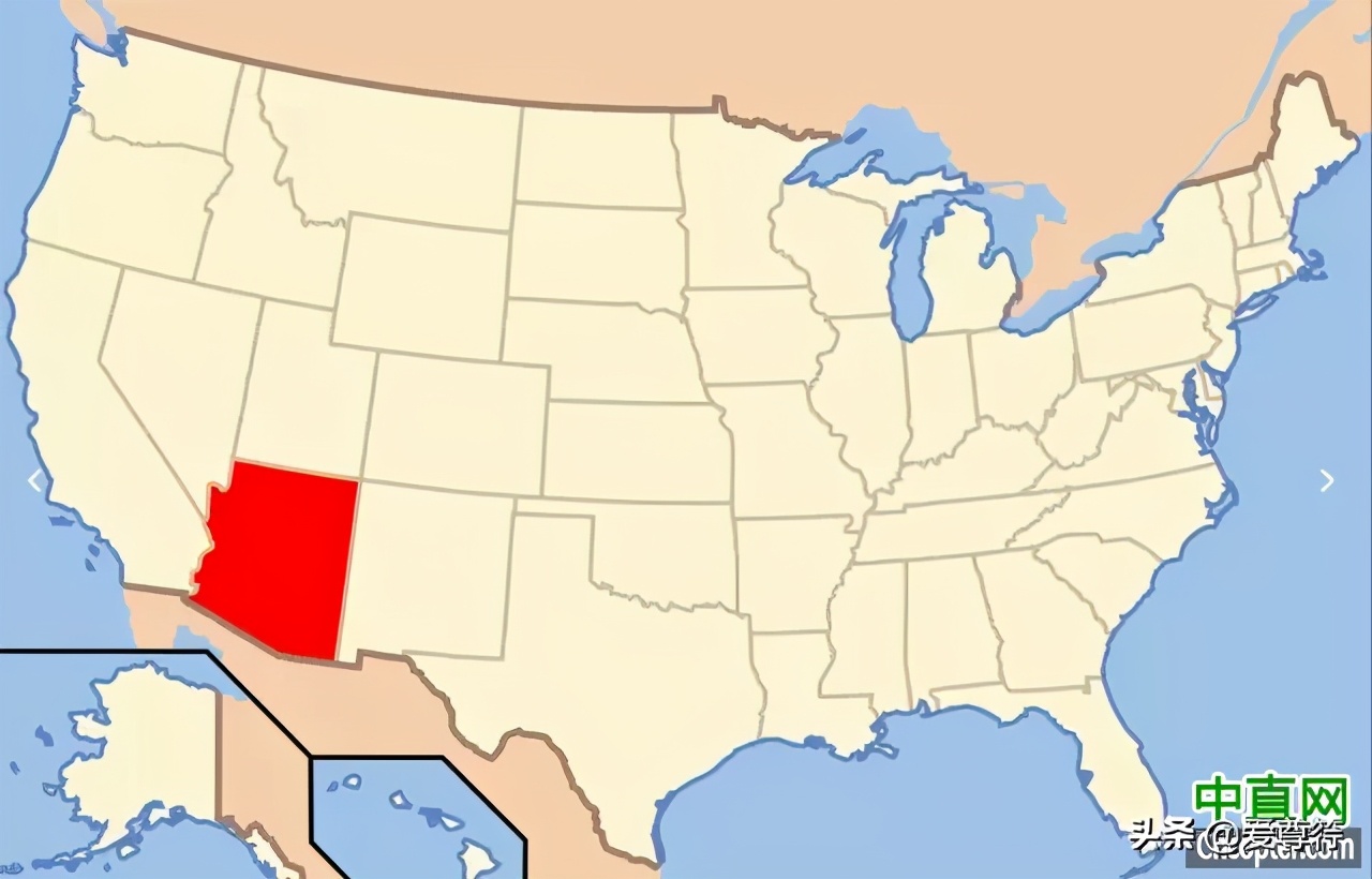 美国的所有州,美国山区最多的州