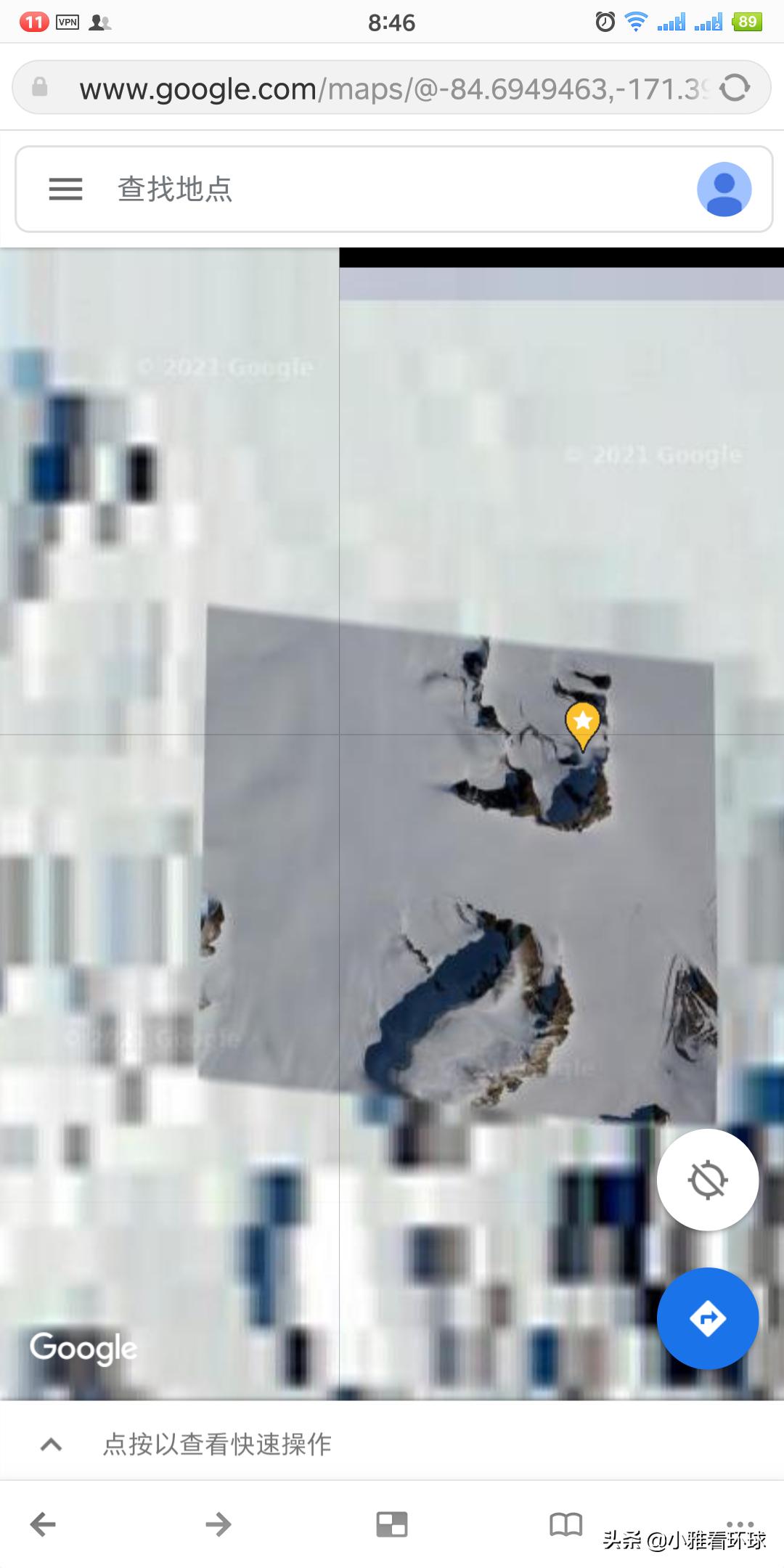 为什么南极谷歌地图有马赛克,谷歌早期南极地图