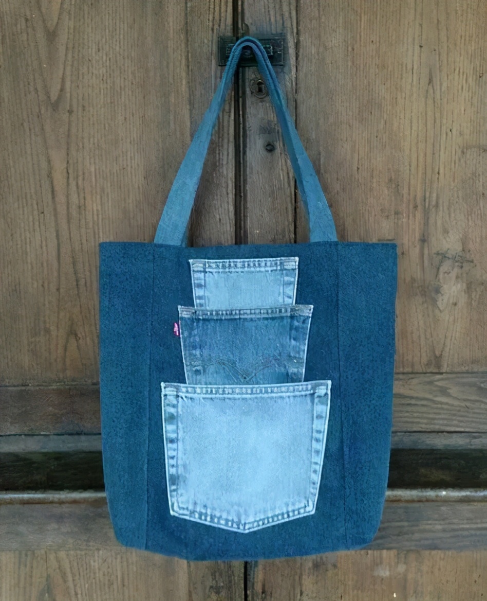 旧的牛仔裤能做什么收纳,旧牛仔裤不要扔改一个包包