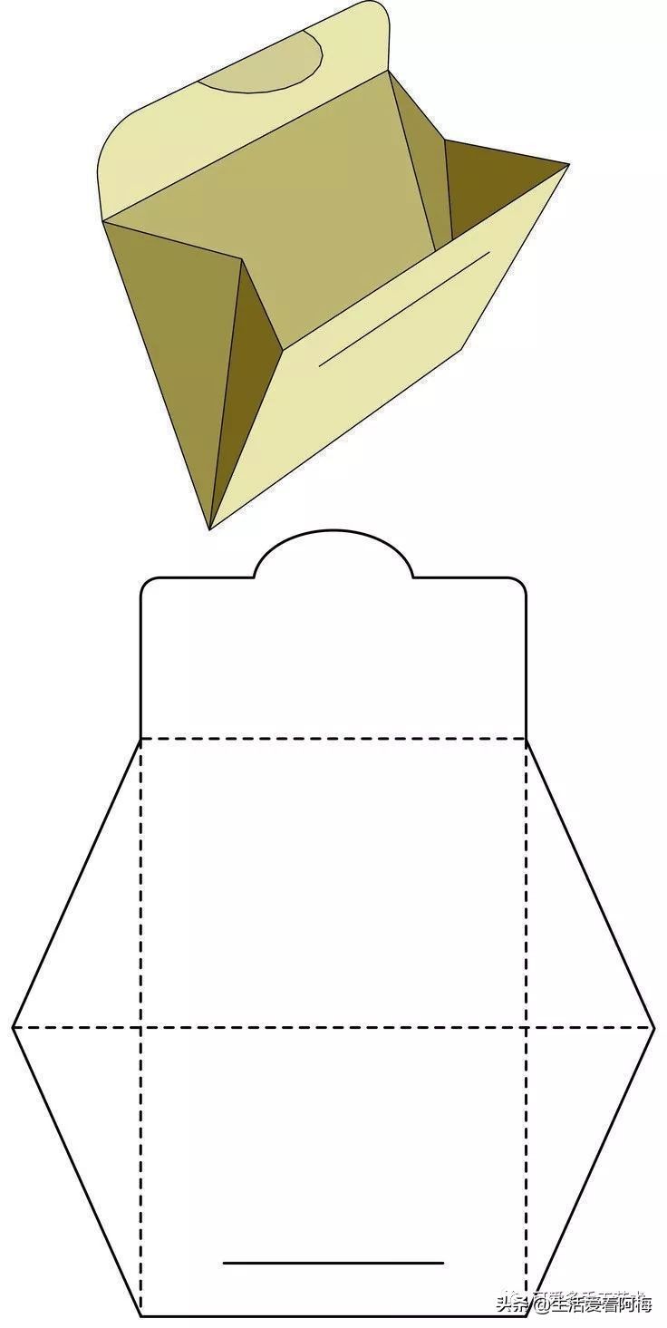 纸手工折盒教程,卡纸折漂亮的包装盒