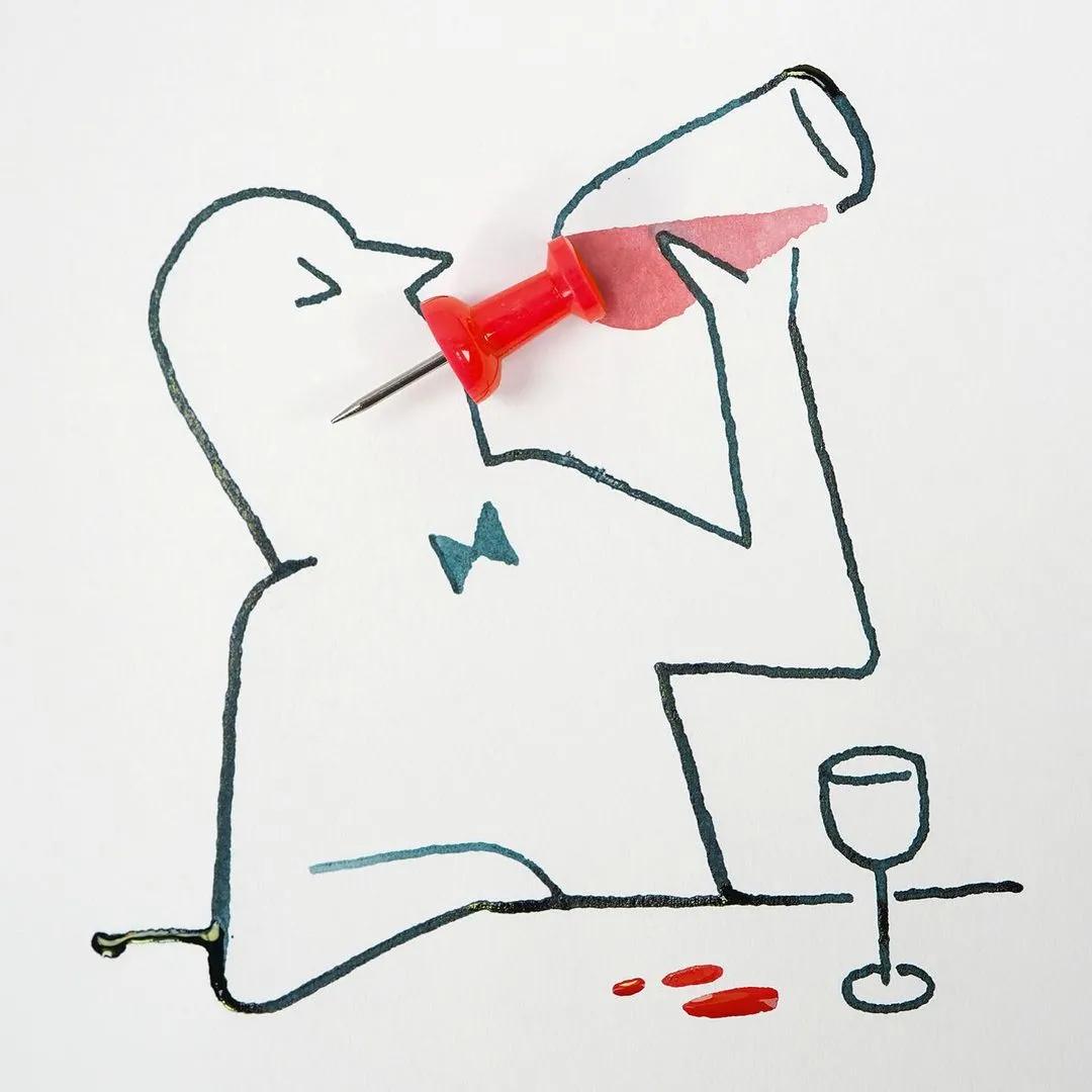 47岁大叔放弃高薪工作，一天画一幅成年人插画，看完让人心生欢喜