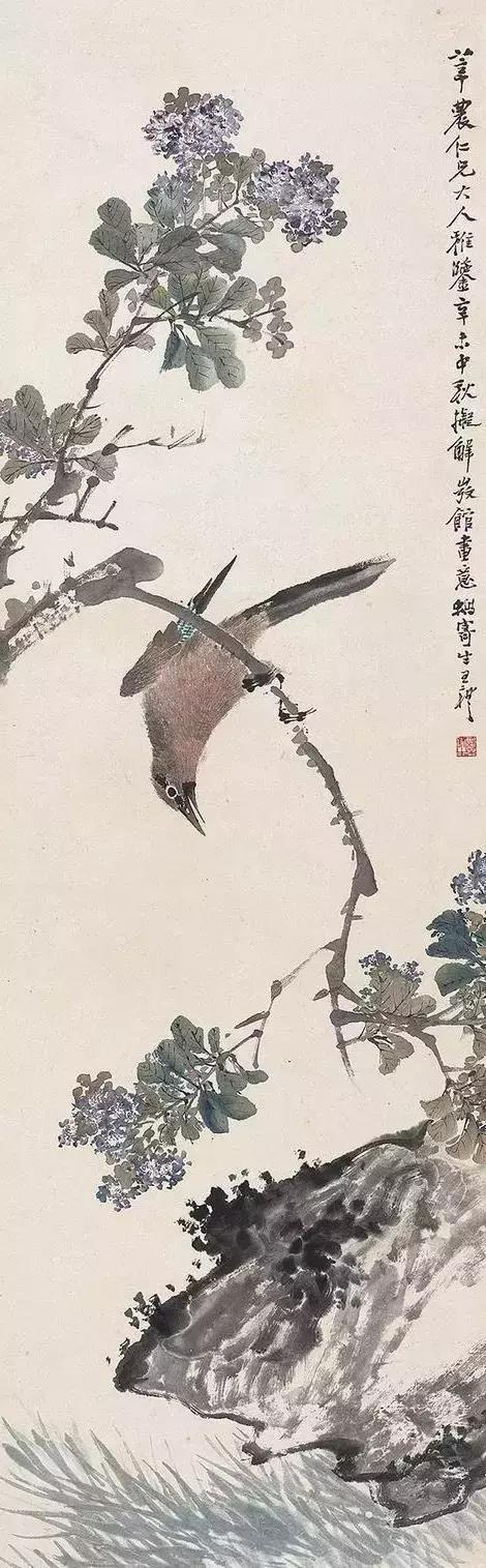 潘天寿100幅花鸟画欣赏,潘天寿花鸟画构图法