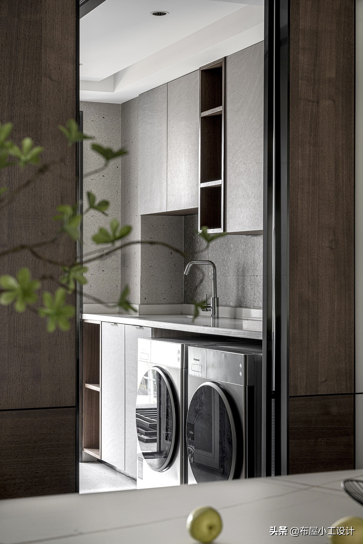 极简原木风别墅胡桃木,极简胡桃木风格全屋效果图