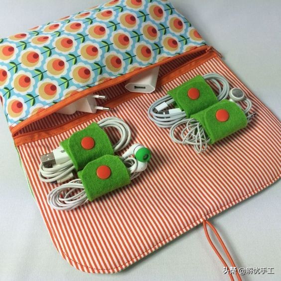 手工编织耳机收纳包,声阔耳机收纳包